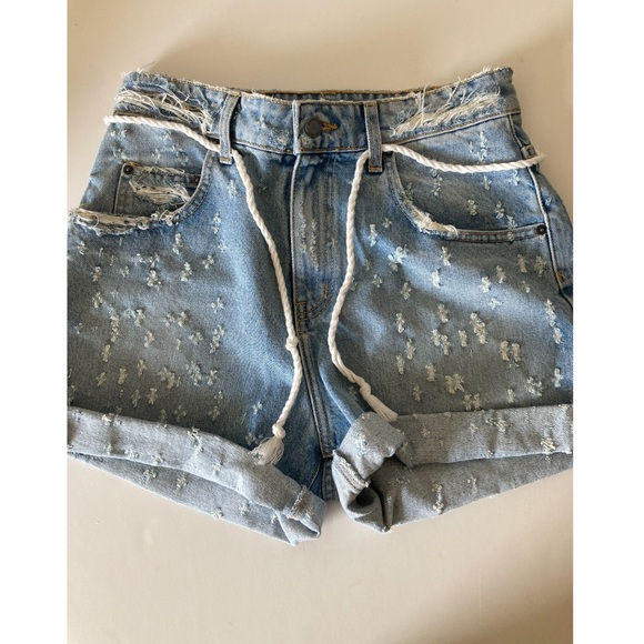 Carmar Pants - Carmar LA distressed highwaisted roll up denim. Size 24